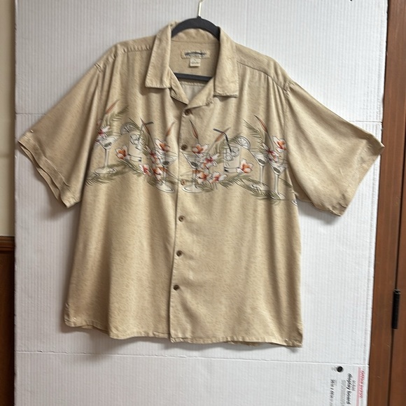 Island Republic Men's Hawaiian Shirt Button Down 100% Silk Short Sleeve Size XL - Picture 14 of 14